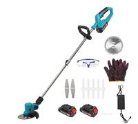reukmuuc Coupe-Herbe électrique, Tondeuse à Gazon sans Fil avec Tige télescopique réglable pour Une Utilisation Confortable, désherbant Rechargeable 3 en 1, portative Jardin, débroussailleuse Vert