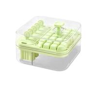 Reusable Ice Block Tray - Lidded Freezer Mold Press | Large Square Chilling Cubes Kitchen Tool, Stackable Silicone Freezing Container Organizer System For Whiskey Bourbon Cocktail Preparation With