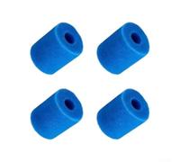 Reusable Pool Filter Sponge 4-Pack Blue 13.4cm | 4-pack reusable sponges, traps dirt effectively, keeps clear, easy rinse and reuse, cost-saving maintenance
