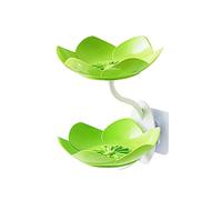 Reuvv Fleur Porte-Savon Double Couche en Forme De Lotus Fixé Au Mur Boîte À Savon Étanche Antidérapant Porte-Savon pour La Maison Appartement Dortoir Hôtel