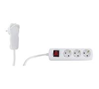 REV 0012326115 Smart - Bloc multiprises avec 3 prises (8 mm, 5 m, max. 3680 W), Couleur White