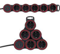 REV 0015520515 - Bloc multiprise, 5 prises, Supraflex, noir