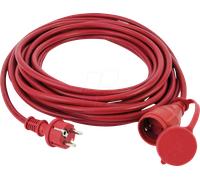 REV 0017258649 - Rallonge en caoutchouc, IP44, câble de 25 m, rouge