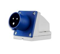 REV 0510615555 Caravan, prise murale CEE 230 V, 3 pôles, 1Ph + N+ PE, IP44, bleu