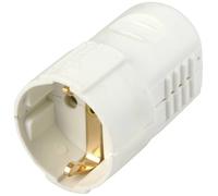 REV 0512110777 Fiche électrique femelle avec terre plastique 250 V blanc IP20