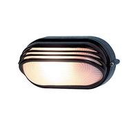 REV 0590057555 Applique murale ovale IP44 E27 Noir Jusqu'à 60 W