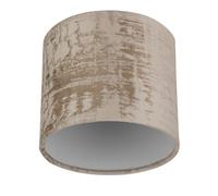 REV Abat-jour - Abat-jour de rechange rond au look vintage en coton de haute qualité, diamètre 14 cm, pour lampe suspendue et lampe de table, douille E27, taupe