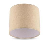 REV Abat-jour rond design moderne en lin - Ø20cm - abat-jour de remplacement E27 pour suspension, lampe de table et lampadaire, taupe