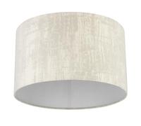 REV Abat-jour rond vintage en coton de haute qualité, diamètre 42 cm, abat-jour de rechange pour suspension et lampadaire, culot E27, blanc arctique