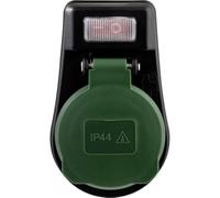REV-Ritter Adaptateur avec interrupteur IP44 16 A pour extérieur Noir/Vert