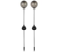 REV Bellaria Lot de 2 lampes solaires d'extérieur - Design - Décoration de jardin idéale pour l'extérieur - IP44 - Multicolore