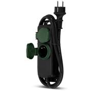 REV Bloc multiprise 2x IP44 1,4m | Idéal pour l'extérieur - Résistant aux éclaboussures - 3680 W