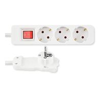 REV-Ritter Bloc multiprise 3 prises – 2 m – blanc avec interrupteur