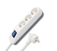 REV Bloc multiprise Ice - Multiprise 3 prises - 3680 W - 5 m - Blanc