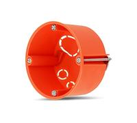 REV Boîte d’encastrement pour cloisons Creuses - Lot de 25, Ø 68mm, Profondeur 45mm, avec vis, Orange