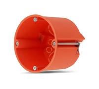REV Boîte d’encastrement pour cloisons Creuses - Lot de 25, Ø 68mm, Profondeur 60mm, avec vis, Orange