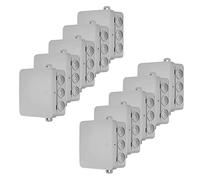 REV Boite derivation à 7 voies 75 x 75 x 40 mm, IP54, 10 pièces, gris