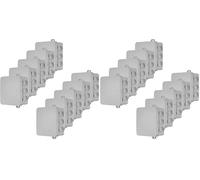 REV Boîtier de distribution, boîtier de dérivation à 7 voies 75 x 75 x 40 mm, IP54, 10 pièces, gris (Lot de 2)