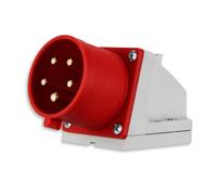 REV Prise murale CEE, 400 V, 32 A, 5 broches, 3P + N + PE, IP44, rouge
