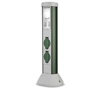 REV Ritter 0068206261 GC Multiprise verticale double avec minuterie, câble 10 m