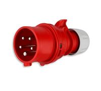 REV Inverseur de Phase CEE 16A, 400V, 5 pôles (3P+N+T), Prise triphasée IP44 étanche, Rouge