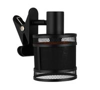 REV Lampe à pince au look vintage tendance avec douille E14 en noir - Lampe de lecture IP20 orientable avec abat-jour en tissu - Lampe à pince pour cadre de lit avec prise de courant