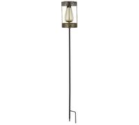 REV lampe solaire de jardin avec piquet - lampe extérieure vintage bronze, LED blanc chaud 2800K, jusqu’à 6 h d’éclairage - lampe solaire pour jardin, balcon & terrasse, IP44, 83,5cm