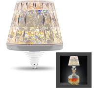 REV LAMPRUSCO CRISTAL Lampe bouteille LED sans fil - 130 lm 1,6 W 2500 mAh - Lumière bouteille à intensité variable en blanc chaud - Lampe de table tactile pour intérieur et extérieur IP54