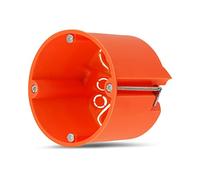 REV Lot de 10 boîtes pour corps creux - Diamètre : 68 mm - Profondeur : 60 mm - Vis - Orange