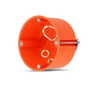 REV Lot de 10 boîtes pour mur creux - Diamètre : 68 mm - Profondeur : 45 mm - Vis - Orange