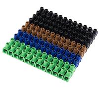 REV Lot de 10 bornes de chandelier 12 broches 1,5-2,5 mm² séparables Multicolore