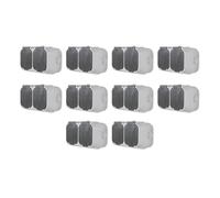 REV Lot de 10 prises doubles pour pièces humides, IP44, montage en saillie, gris