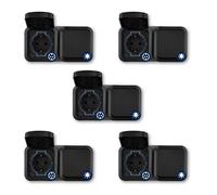 REV Lot de 5 prises avec interrupteur AquaStorm - Pour pièces humides, montage en saillie, IP55, horizontal, 230 V, 16 A, anthracite