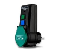 REV Prise DI, disjoncteur différentiel, adaptateur de prise, IP44, temps de déclenchement 30 ms, 3600 W, noir