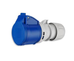 REV Prise Femelle CEE - IP44, 230V, 16A, 3P, Caravan, Camping, Bleu