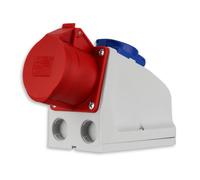 REV Prise murale CEE REV, 400 V AC & 230 V AC, 16 A, 5 pôles, 3P + N + PE, IP44, multicolore