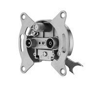 REV Prise satellite Technique - Compatible avec Busch Jäger, Gira, Jung et Merten, encastrée, argentée
