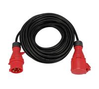 REV Rallonge CEE - Rallonge extérieure IP44 - Câble d'alimentation puissant 20 m - 11000 W - 400 V - Noir