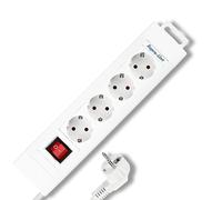 Rev Ritter 00144101 SupraLine Barre multiprise avec 4 prises et interrupteur Blanc 1,9 m