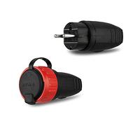 REV Ritter 0502002555 Prise de Courant avec kit de Connexion IP44 Noir