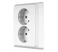 REV Ritter 0510066992 PrimaLuxe Double Prise Murale de Courant Blanc