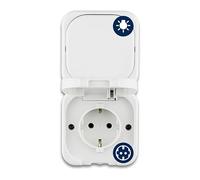REV Ritter 0510238777 AquaTop AP Interrupteur et prise Blanc