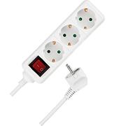 Rev Ritter 0512313555 Multiprise 3 prises avec interrupteur et sécurité enfant Blanc 3 m