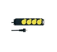 Rev ritter 0512468555 multiprise à 4 x entrées ks avec sécurité enfants ip444 noir jaune 1,4 m