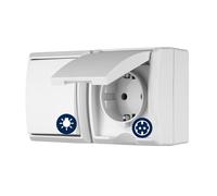REV Ritter Aquaform AP 0510263555 Interrupteur et prise Blanc