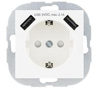 REV Ritter REV Matrix 0239130106 Prise USB 2,1 A Blanc Mat