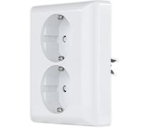 REV Ritter REV Quadro 0236100112 Prise de sécurité Enfant 2 Prises Blanc