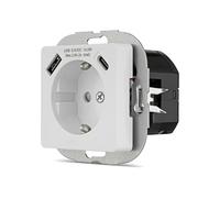 REV Série d'interrupteurs NOVA - Prise USB combinée (USB A et C), blanc