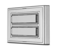 REV Sonnette - Plaque à 2 Boutons avec Plaque, éclairée, 8-12 V CA 1,5 A, argentée