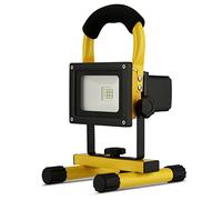 REV Spot Lampe de travail LED avec batterie, 7 W, 600 lm, IP44, noir/jaune